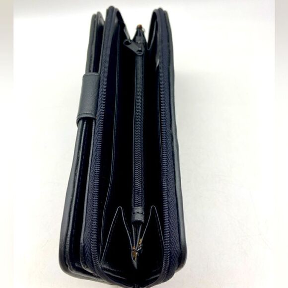 Jobar Lambskin Black Patch Multifunctional Wallet/Clutch Like New - Picture 5 of 9